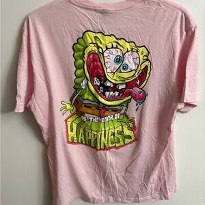 Pink Short Sleeve Crew Neck Tee with Graphic